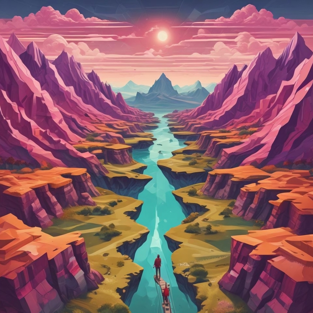Majestic Mountain Valley Art Print